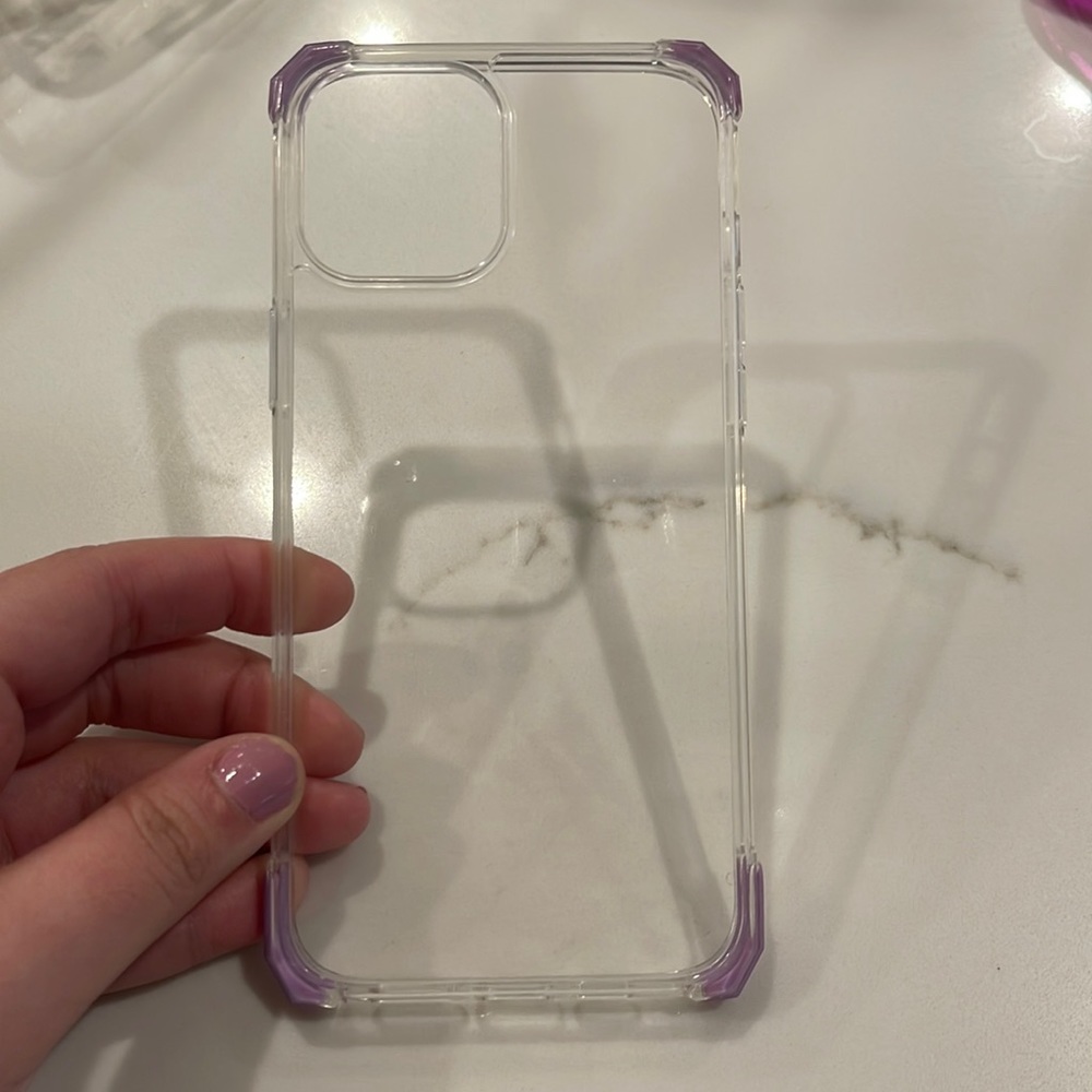 Clear/Purple Bumper Goospery iPhone 12 Pro Max case